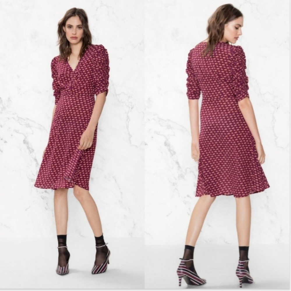 & Other Stories Mini Car Print Dress Size 2